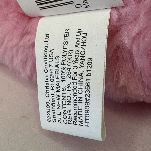 Chrisha Creations, 9" Pink Bunny Rabbit Plush "Happy Easter" 2009 CLEAN - Picture 9 of 12